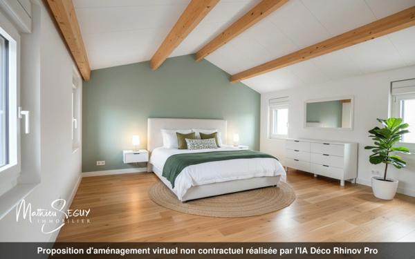 Sur les hauteurs de Thurins - Plateau de 100m² en duplex à aménager avec terrasse, 2 stationnements et 1 cave