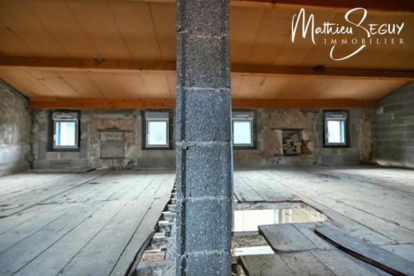 Sur les hauteurs de Thurins - Plateau de 100m² en duplex à aménager avec terrasse, 2 stationnements et 1 cave