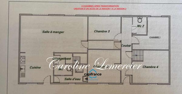 Maison à vendre 7 pièces proche de CONNERRE (72)la chapelle saint remy 133 m² habitables, 5 chambres, grange 70 m² terrain 2000 m²