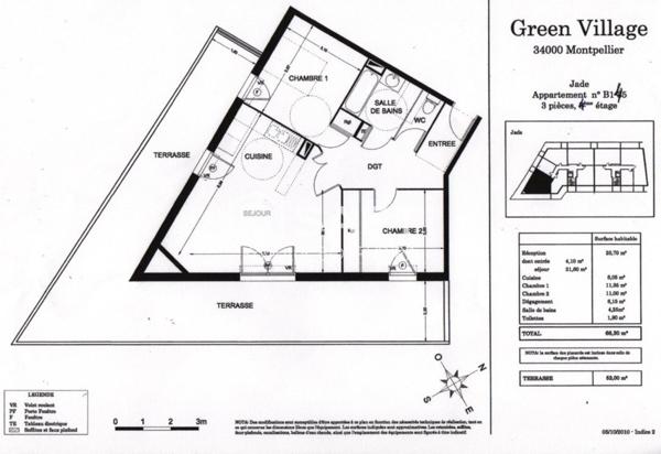 Coup de cœur à Près d’Arènes – Appartement  T3avec grande terrasse et garage