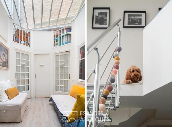 Ancien atelier d’artiste aménagé en duplex – Plaine Monceau
