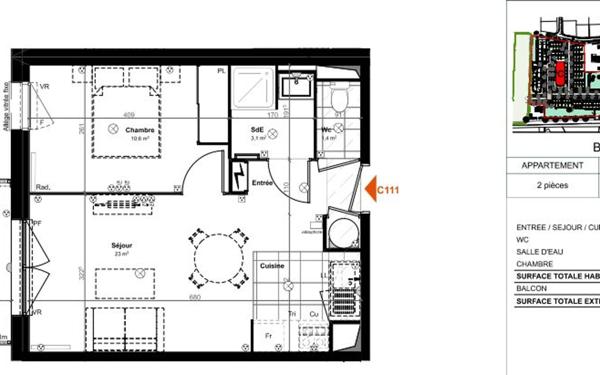 Appartement à vendre    2 pièces •  Saint-Paul-lès-Dax