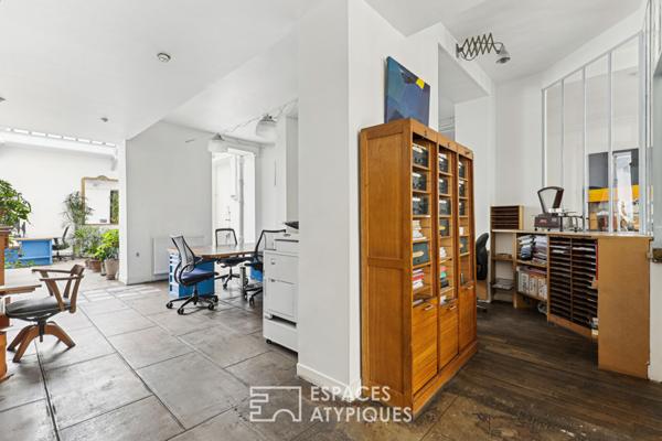 Loft d’habitation et local commercial avec verrière Eiffel proximité square d’Anvers