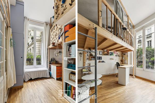 Loft d’habitation et local commercial avec verrière Eiffel proximité square d’Anvers