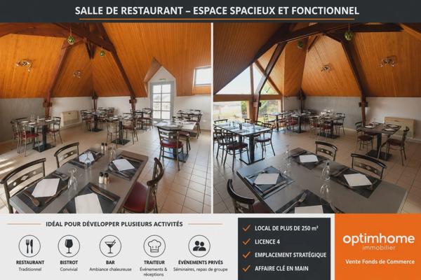 Fonds de commerce Bar - Restaurant – Traiteur avec Licence IV à 10 minutes de Redon