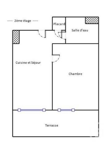 Appartement T2 à vendre  2 pièces - 33,02 m2 MARSEILLE - 13011