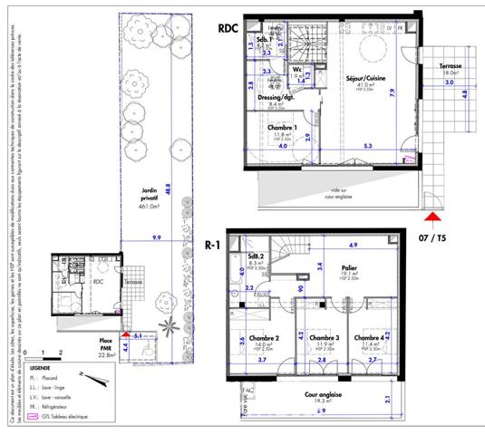Maison de ville en duplex inversé avec jardin en plein coeur de Montchat