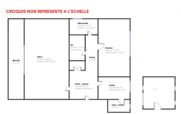 Appartement à vendre 2 pièces 54 m² Fontenay-sous-Bois