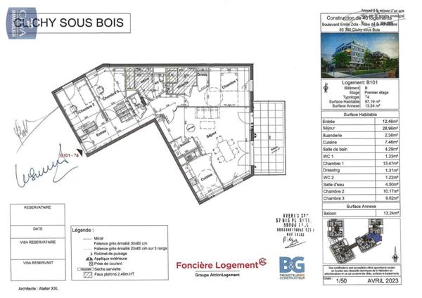 Location appartement Clichy-sous-Bois (93390) 4 pièces 97.19m²