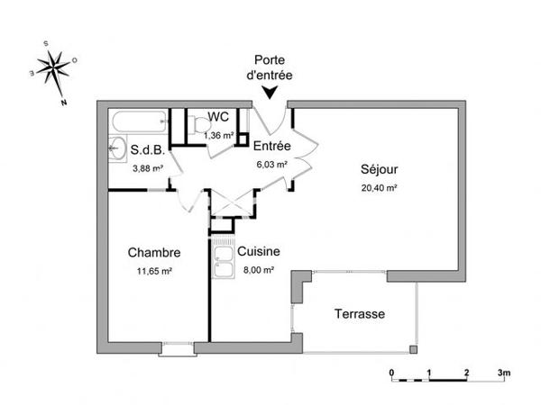 Location Appartement 2 pièces 51.3 m² - 18 RUE DES MOULINS Colmar 68000