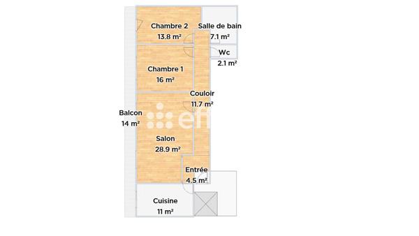 Appartement
         3 pièces
        - 95 m² Exclusivité 306 000 € *