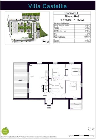 Appartement 4 pièces 75 m² BRUYERES LE CHATEL - 91680