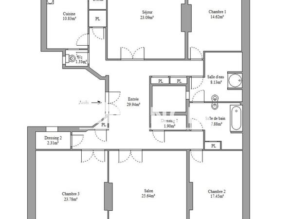 Location Appartement 5 pièces 167.05 m² - 18 RUE VICTOR CLAPPIER Toulon 83000