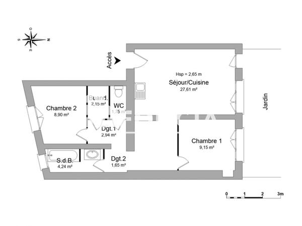 Location Appartement 3 pièces 58.39 m² - 19 QUAI HENRI ROUSSEL Charleville Mezieres 08000