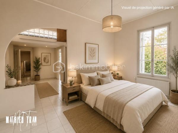 Découvrez cette charmante maison individuelle construite en 1945, située dans un environnement urbain où tranquillité et commodités se rencontrent. Parfaite pour ceux qui recherchent une vie pratique et confortable.

Avec ses 135 m² de surface habitable répartis en 5 pièces spacieuses, cette maison promet un confort optimal. Bien que non mitoyenne, elle conserve tout le charme d'une maison de campagne avec le confort de la proximité urbaine.

L'intérieur est agencé de manière à maximiser l'espace, offrant un séjour convivial, bien que la cuisine nécessite peut-être une touche personnelle. La maison dispose d’un toit terrasse ainsi que d’un patio. 

À quelques pas des commodités (transports, commerces, écoles), ce bien, bien qu'il ne bénéficie pas de jardin ou de vue dégagée, reste un excellent choix pour une première acquisition immobilière. 

Ne manquez pas cette opportunité unique de vivre dans une maison au style intemporel. 

Pour plus d'informations, contactez Mathieu Tran, agent mandataire, et laissez-vous séduire par cette belle découverte.