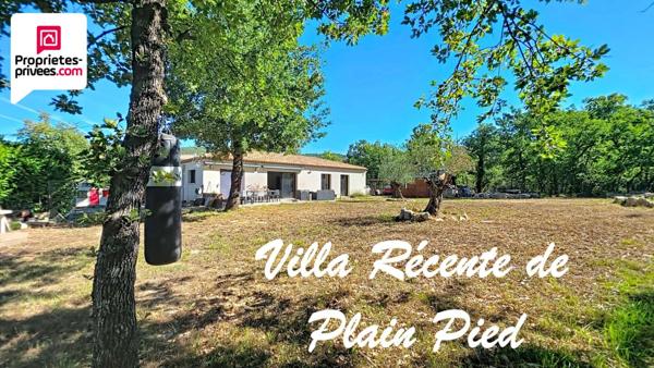 VILLA DE PLAIN PIED 5 PIECES DE 120 M2 ET TERRAIN CLOS ET PLAT  DE 2000 M2