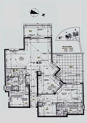 Appartement 117 m² - Terrasse + balcon - Vue nature - Double garage