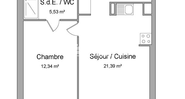 Location Appartement 2 pièces 41.97 m² - Mennecy 91540