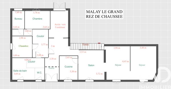 Immeuble à vendre 220 m² Malay-le-Grand
