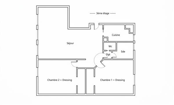 Appartement à vendre 3 pièces 62,88 m² Paris 15