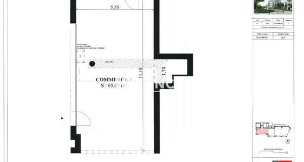 À vendre Local commercial 65.09 m² - Rungis 94150