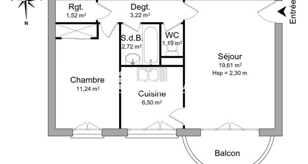 Location Appartement 2 pièces 46 m² - Saint-brice-sous-forêt 95350