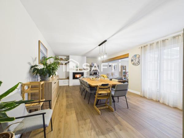 Maison rénovée 150 m² de plain-pied, 4 chambres, jardin et carport