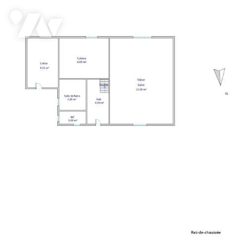 Maison comprenant séjour, cuisine, cellier, 3 chambres, une cave, un grenier. Dépendances