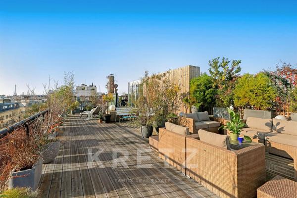 Penthouse Batignolles - Vue Tour Eiffel et Montmartre - 129m2 + 200m2 extérieur