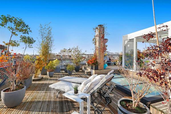 Penthouse Batignolles - Vue Tour Eiffel et Montmartre - 129m2 + 200m2 extérieur