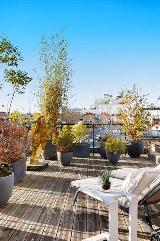 Penthouse Batignolles - Vue Tour Eiffel et Montmartre - 129m2 + 200m2 extérieur