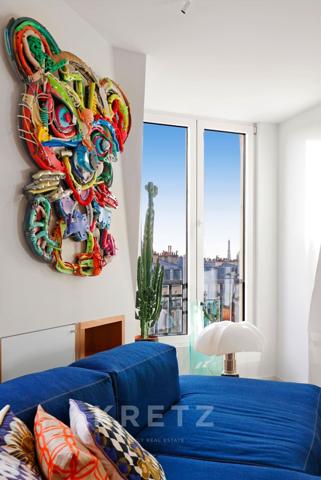 Penthouse Batignolles - Vue Tour Eiffel et Montmartre - 129m2 + 200m2 extérieur