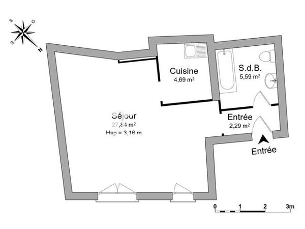 Location Studio 40.41 m² - 51 RUE DE LA REPUBLIQUE Montauban 82000