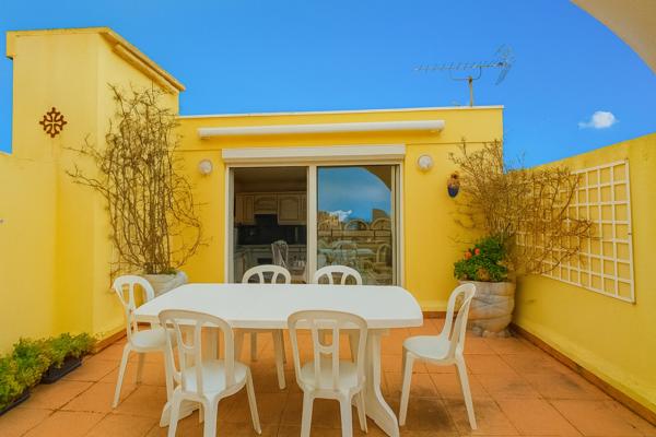 Gruissan (11430) T3 Duplex 37m2 avec terrasse 23m2 -Vue Mer