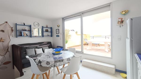 Gruissan (11430) T3 Duplex 37m2 avec terrasse 23m2 -Vue Mer