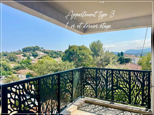 SIX FOURS LES PLAGES - A PROXIMITE DES AXES AUTOROUTIERS ET COMMERCES - APPARTEMENT DE TYPE 3 - SUPERFICIE 62 M2 - AVEC BOX EN SOUS SOL
