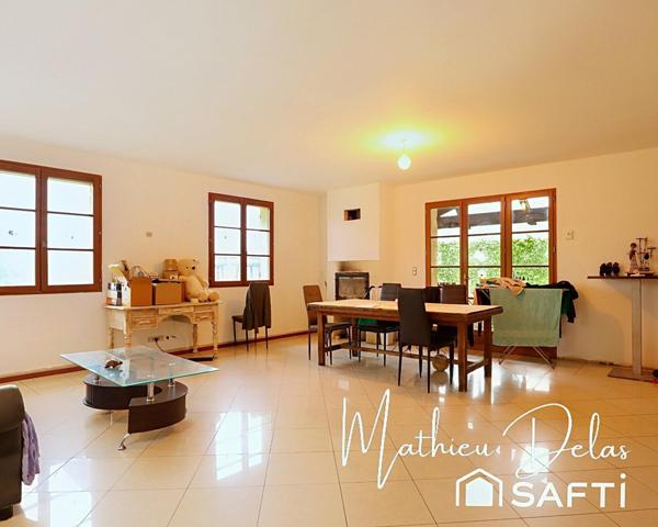 Maison familiale avec piscine, sous-sol aménagé et hangar – Semens, à deux pas de Saint-Macaire