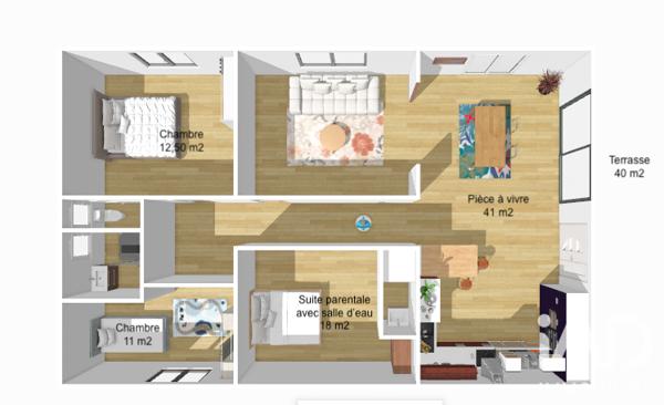 Appartement à vendre 4 pièces 101 m² Tournefeuille