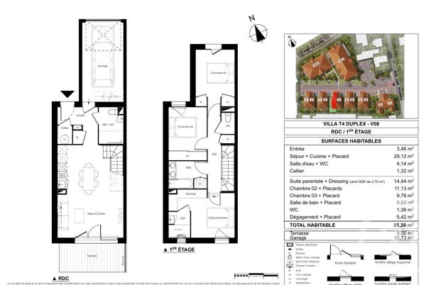 Maison à vendre  4 pièces - 85,20 m 2   LE TEICH  - 33