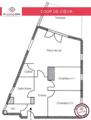 Appartement à vendre 3 pièces de 71 m²