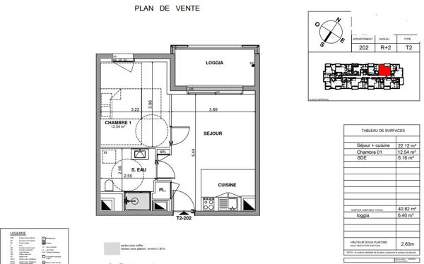 Appartement Neuf T2 de 40,82 m² - Centre ville de LAVAL