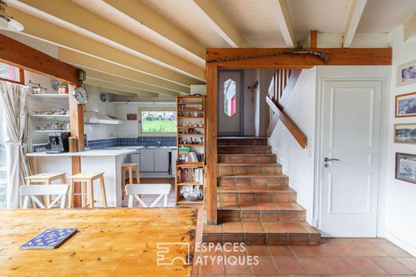 Maison d’architecte singulière avec jardin