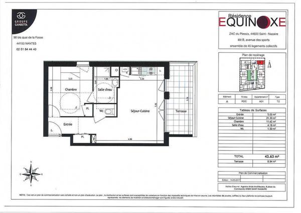 Appartement 2 pièces - 44600 Saint-Nazaire -  Nord-Ouest