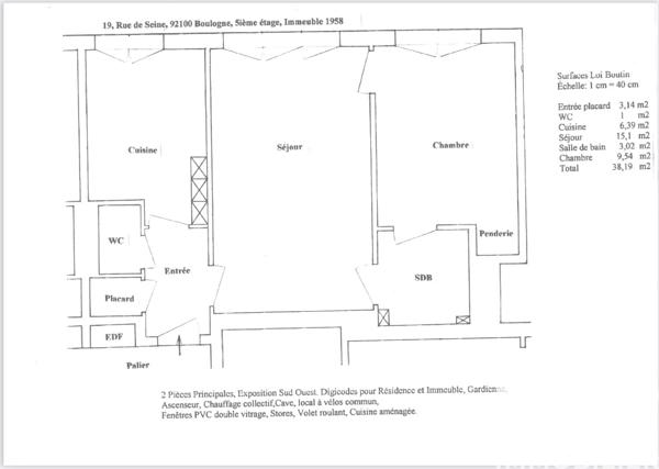 Appartement à vendre 2 pièces 38 m² Boulogne-Billancourt