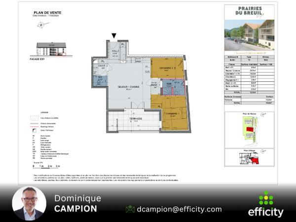 Appartement
         3 pièces
        - 73 m² 269 000 € *