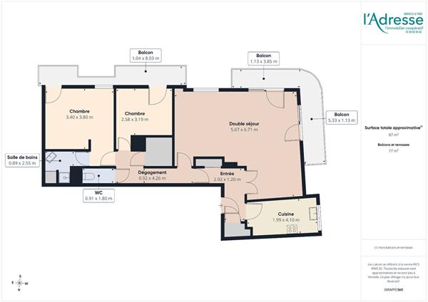 Appartement Alfortville 4 pièce(s) 87m²