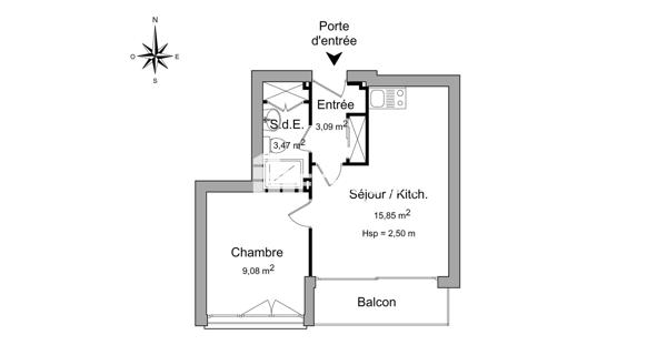 Location Appartement 2 pièces 31.49 m² - Conflans-sainte-honorine 78700