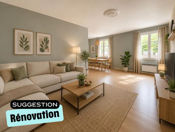 2 pièces à rénover, 1er étage, petite copropriété