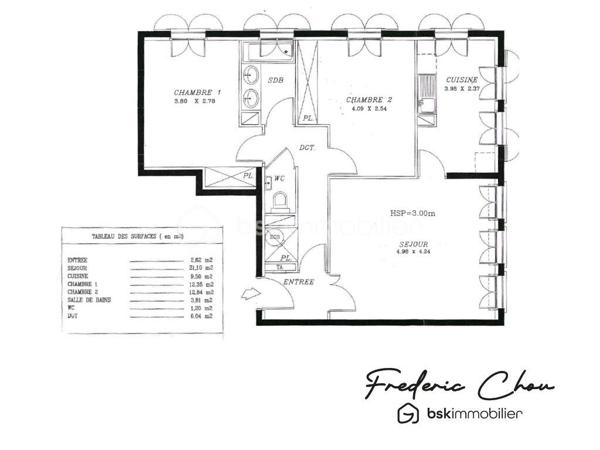 Appartement de 68,63 m²