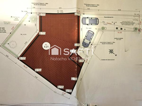 Terrain viabilisé quartier hippodrome et Permis de construire accepté!